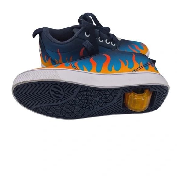 Heelys Kids Sneakers with Flame Design in Blue and Orange - Picture 5 of 5